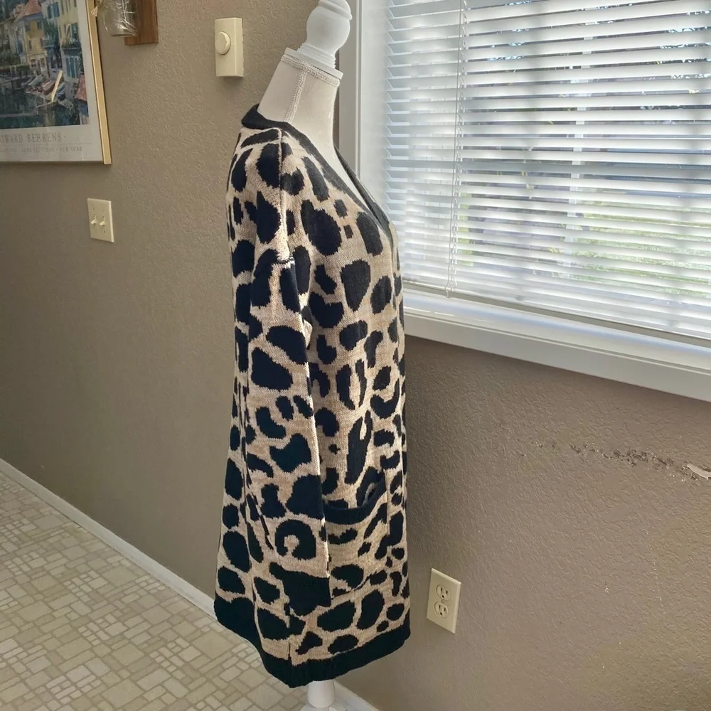 CENY spotted open front cardigan, Sz. L